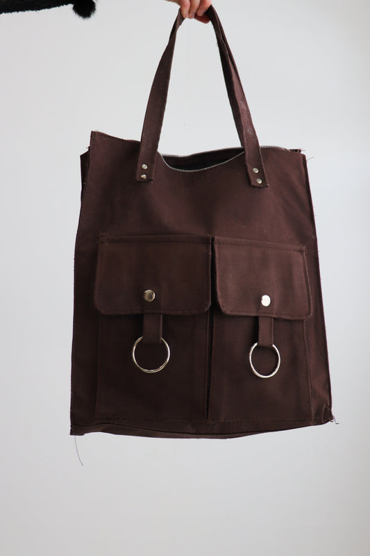 70s Brown Square Bag