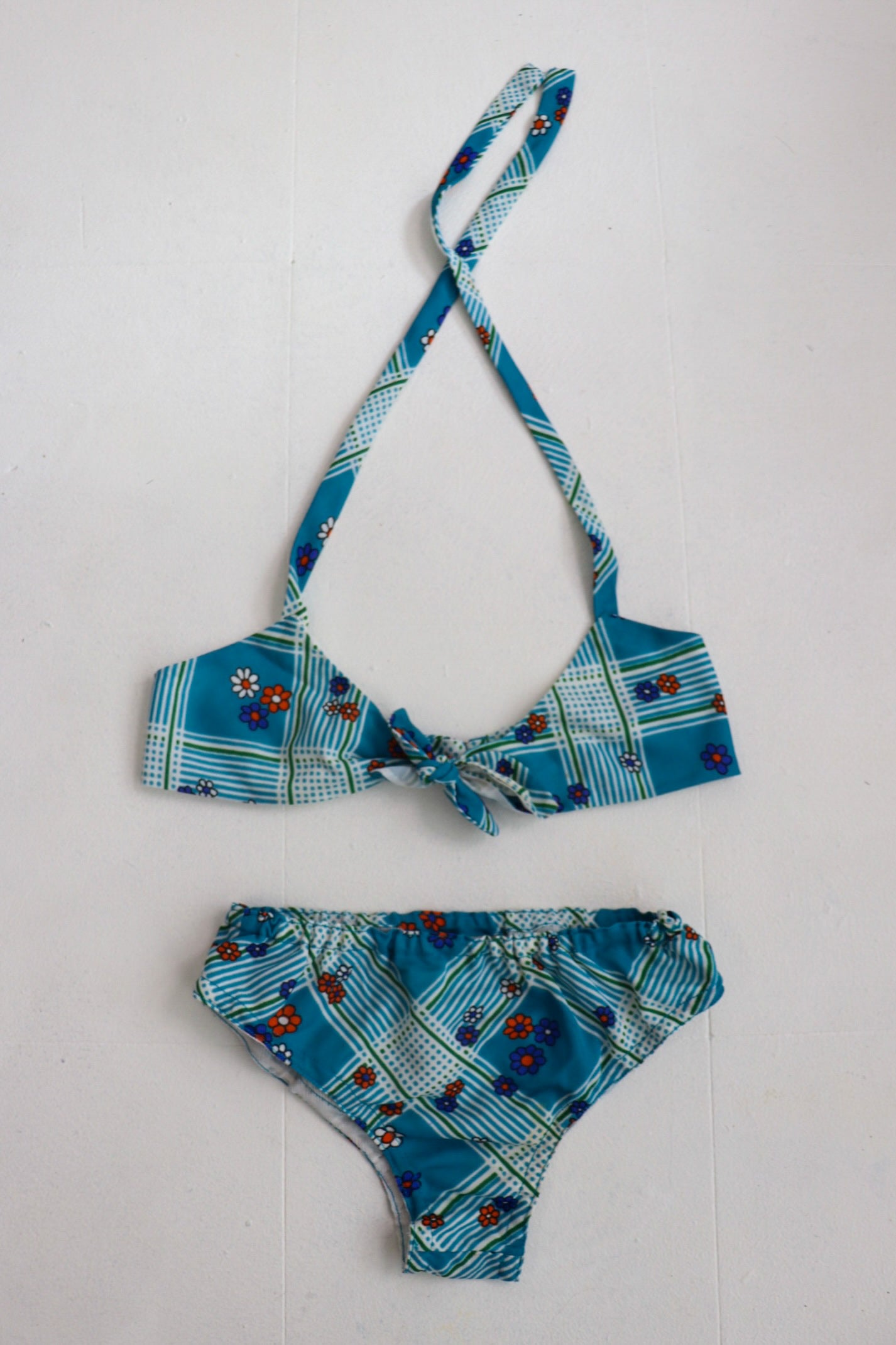 Floral Patterned Kids Swimwear Set