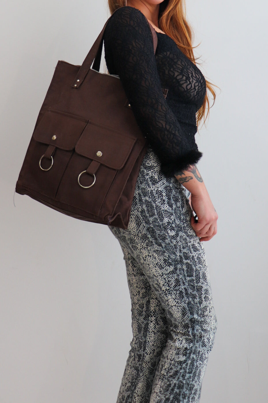 70s Brown Square Bag