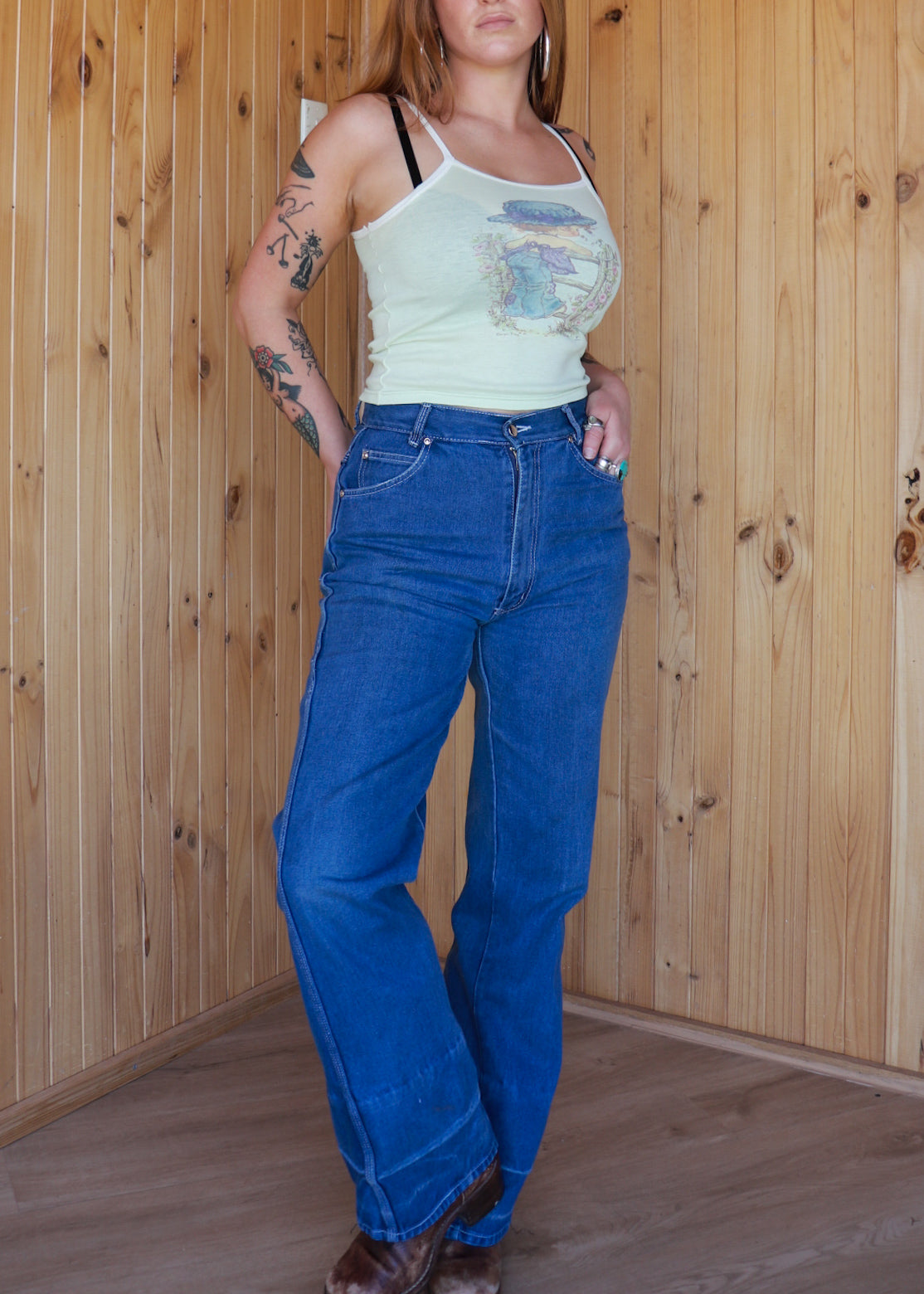 70s High Waisted Bootcut Jeans