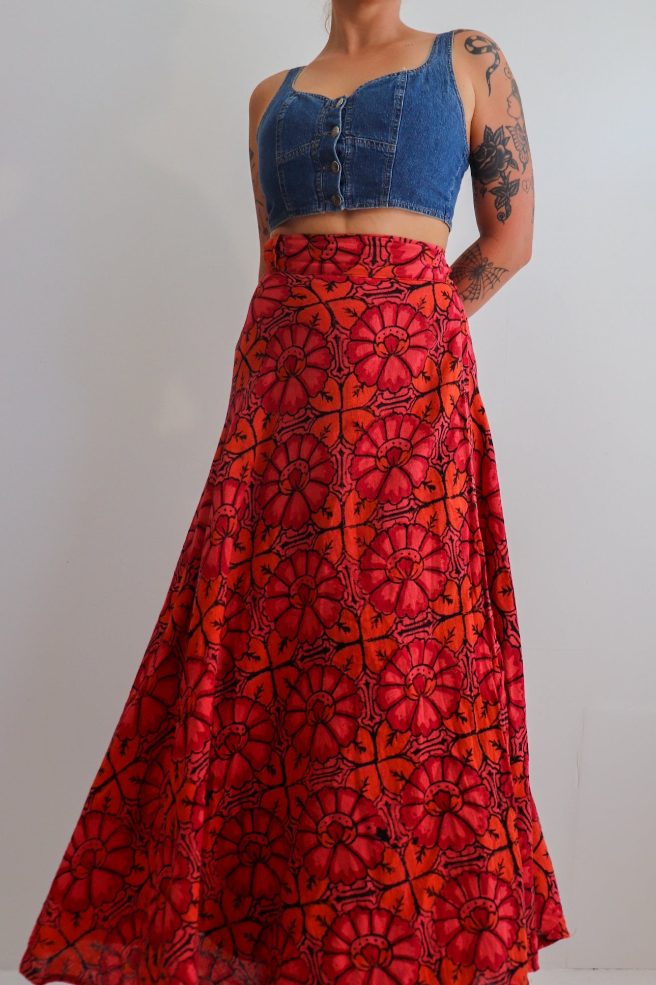 Sunset Tie Up Prairie Skirt