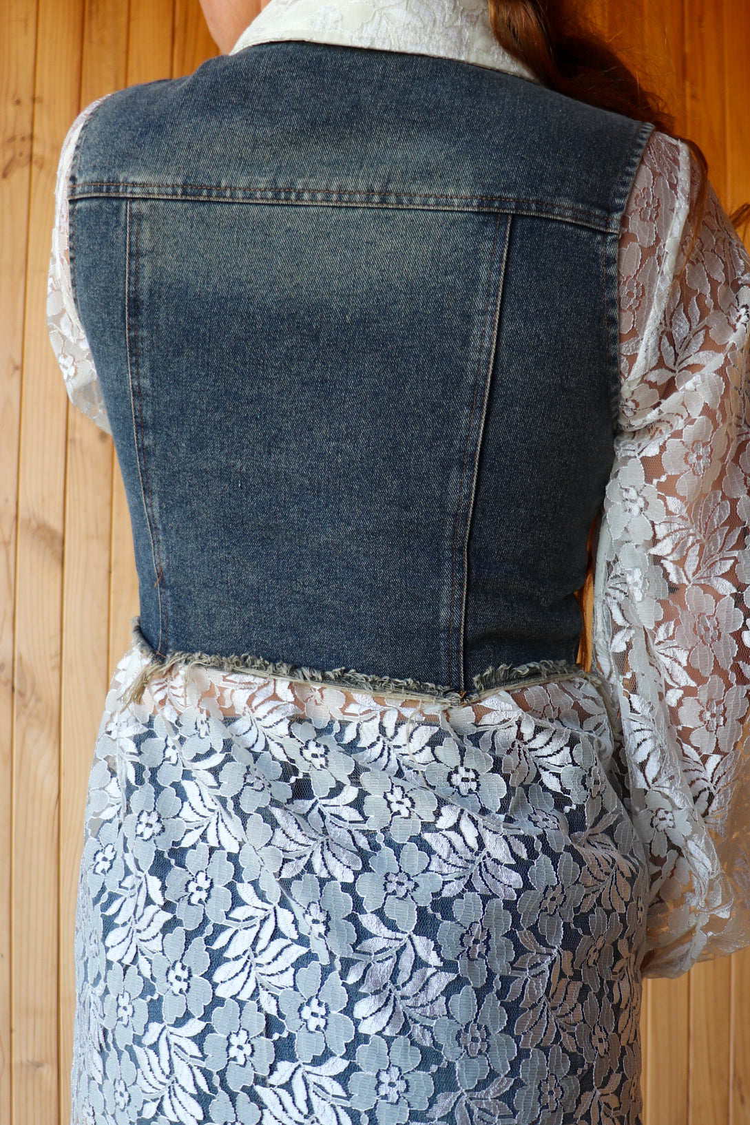 90s Dark Denim Vest