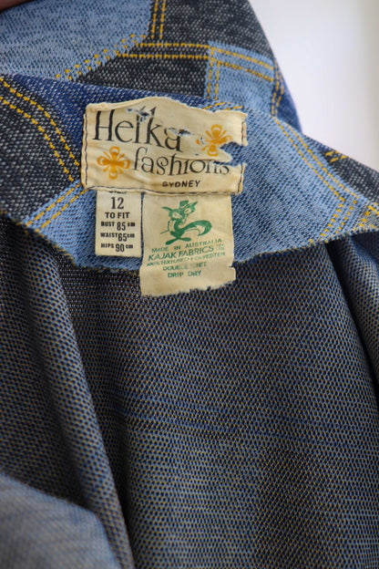 Two Piece Faux Denim Set