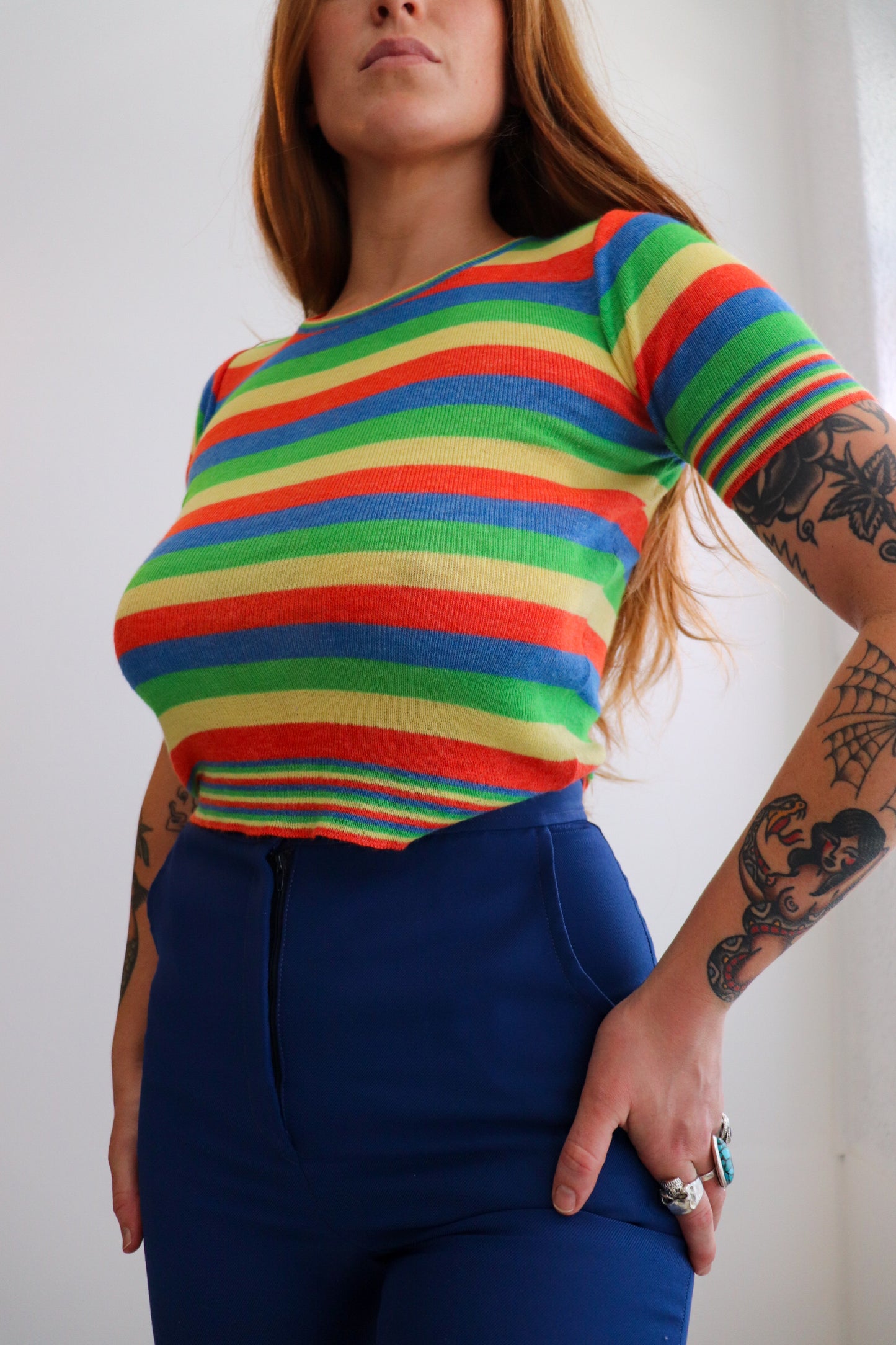 70s Navy High Waisted Bells