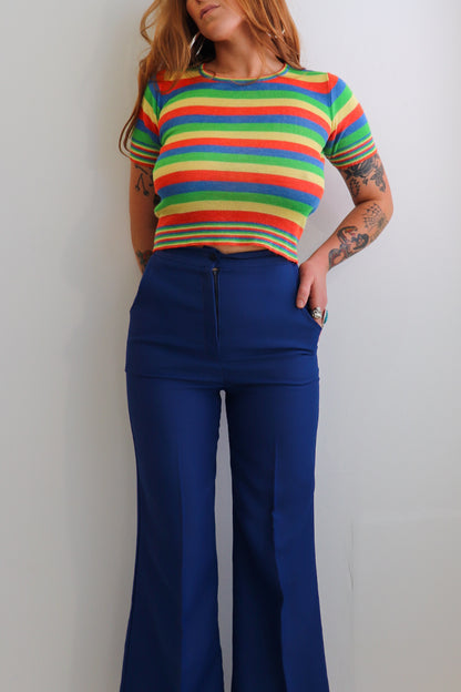 70s Navy High Waisted Bells