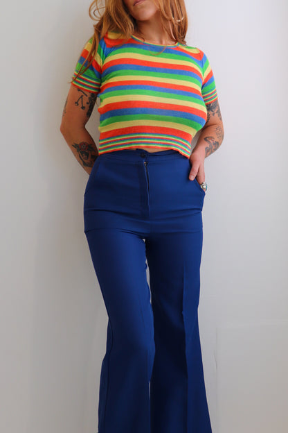 70s Navy High Waisted Bells