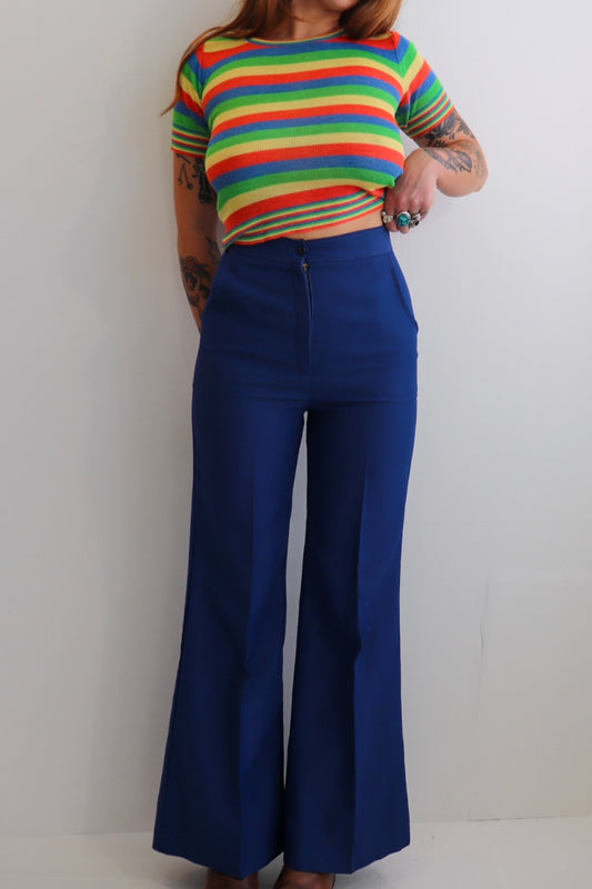 70s Navy High Waisted Bells