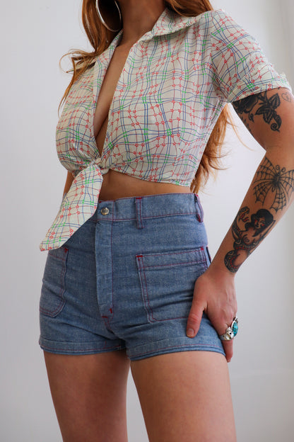 Seafarer Light Wash Denim Shorts