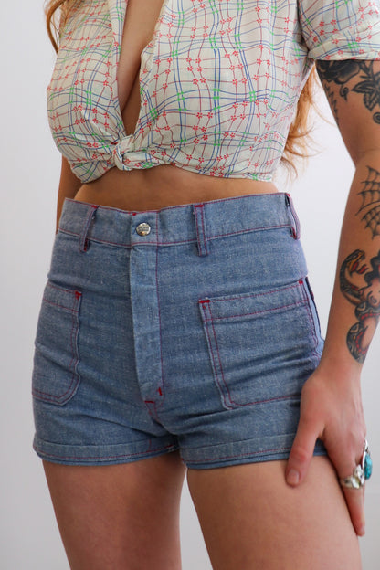 Seafarer Light Wash Denim Shorts