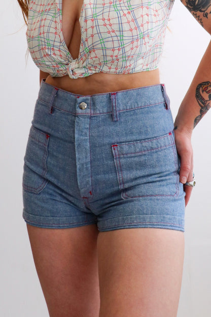 Seafarer Light Wash Denim Shorts