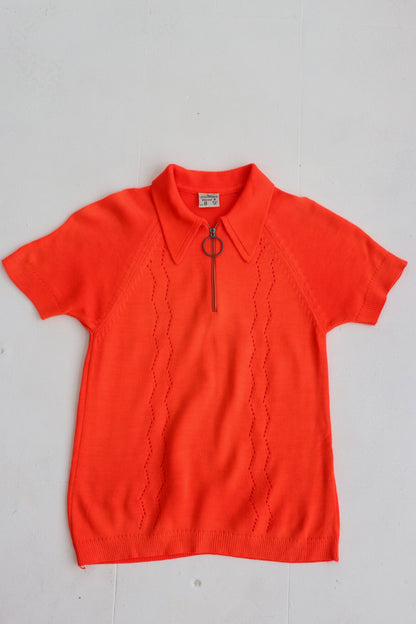 Fluoro Orange Teen Knit Zip Up