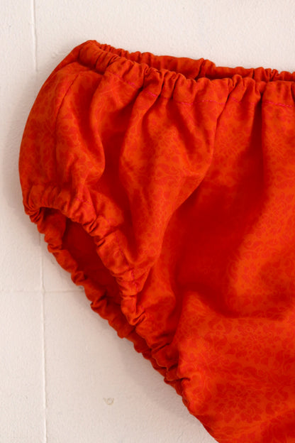 Orange Patterned Dolls Bikini Set