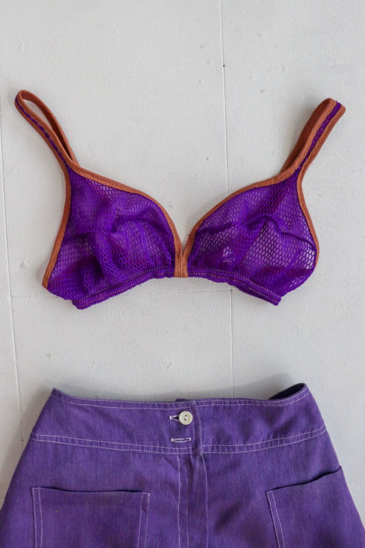 Purple Fishnet Bralette