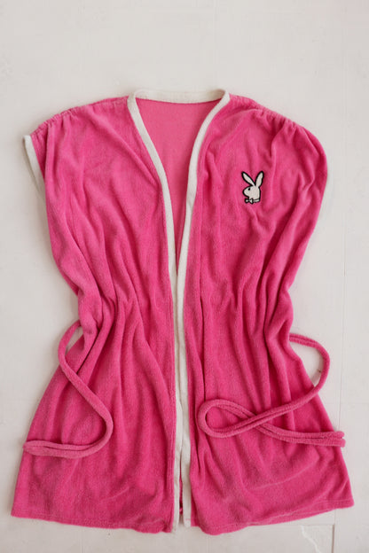 Vintage Playboy Pink Terry-Towelling Mini Robe