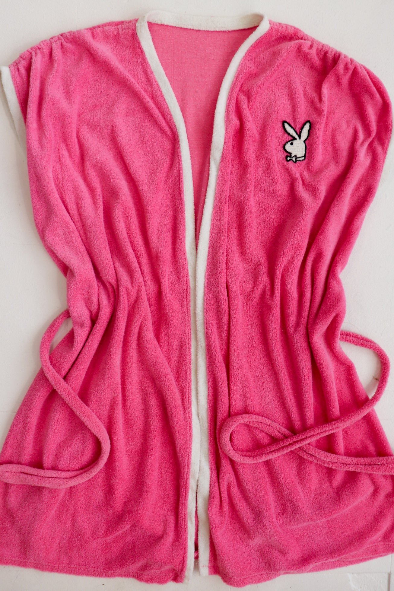 Vintage Playboy Pink Terry-Towelling Mini Robe