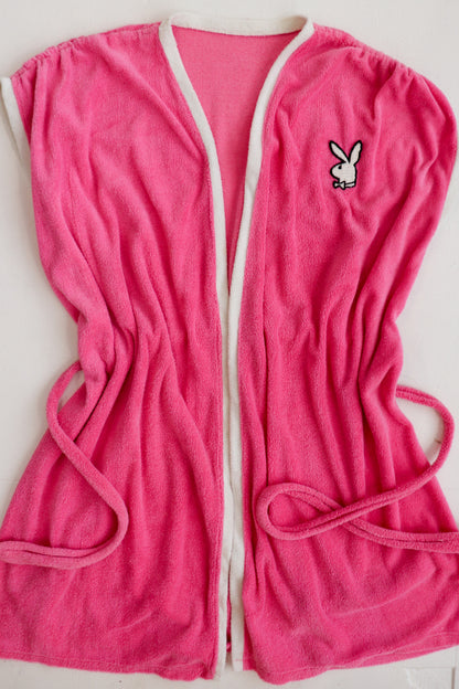 Vintage Playboy Pink Terry-Towelling Mini Robe